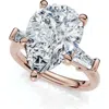 Bliss Diamond 5 3/4ct Certified Pear & Baguette Diamond Engagement Ring 14k Gold Lab Grown
