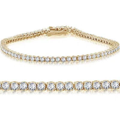 Bliss Diamond 5 Carat Tw Round Cut Lab Grown Diamond Tennis Bracelet 14k Gold Lab Grown In 14k Yellow Gold