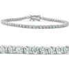 Bliss Diamond 5 Carat Tw Round Cut Lab Grown Diamond Tennis Bracelet 14k Gold Lab Grown In Metallic