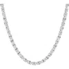 Bliss Diamond 53 Ct Tw Oval Diamond Tennis Necklace 17" 14k Gold Lab Grown In 14k White Gold