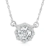 Bliss Diamond 5/8 Ct Halo Diamond Pendant 14k Gold Lab Grown Necklace 18" In 14k White Gold