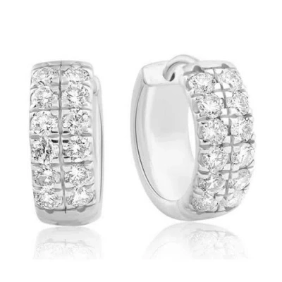 Bliss Diamond 5/8ct Diamond Hoops In White Gold