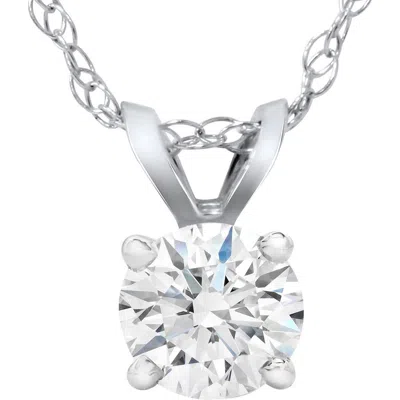 Bliss Diamond 5/8ct Lab Grown Diamond Round Solitaire Pendant 14k Gold In 14k White Gold