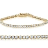 Bliss Diamond 5ct Diamond Tennis Bracelet 14k Gold Lab Grown 7" In 14k Yellow Gold
