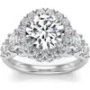 Bliss Diamond 5ct Halo Round Brilliant Cut Diamond Engagement Ring Lab Grown In 14k White Gold