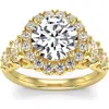 Bliss Diamond 5ct Halo Round Brilliant Cut Diamond Engagement Ring Lab Grown In 14k Yellow Gold