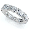 Bliss Diamond 6 1/2ct Oval & Emerald Diamond Eternity Ring 14k Gold Or Platinum Lab Grown