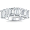 Bliss Diamond 6ct Tw Emerald Cut Diamond Ring U Prong Lab Grown 14k Or Gold In 14k White Gold