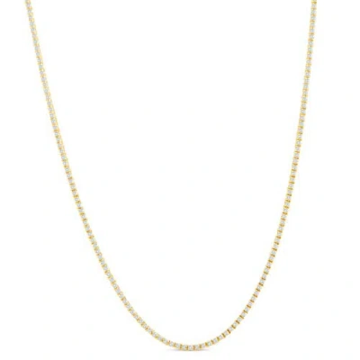 Bliss Diamond 7 1/2ct Tw Round Diamond Tennis Necklace 14k Gold 17" In 14k Yellow Gold