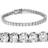 Bliss Diamond 7 Ct T.w. Round Lab Grown Diamond Tennis Bracelet 14k Gold 7" In 14k White Gold