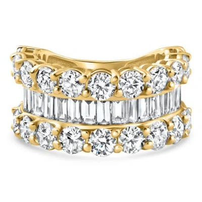 Bliss Diamond 7.50ct Wide Diamond Ring Stackable Anniversary Ring Gold Lab Grown