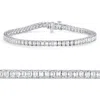 Bliss Diamond 7ct Emerald Cut Diamond Tennis Bracelet 7" 14k Gold In Metallic