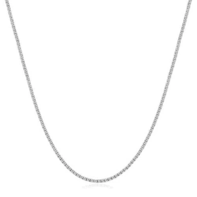 Bliss Diamond 7ct Tw Diamond Tennis Necklace 4-prong 14k Gold 16.5" Lab Grown In 14k White Gold