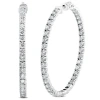 Bliss Diamond 8.00ct 2" Diamond Inside Outside Hoops 14k Gold Lab Grown In 14k White Gold
