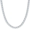 Bliss Diamond 87.80ct Tw Diamond Tennis Necklace 14k Gold 18" Lab Grown In 14k White Gold