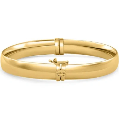 Bliss Diamond 8mm Polished Bangle Bracelet 18k Gold Over Silver