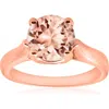Bliss Diamond 8mm Round 1 3/4ct Genuine Morgranite 14k Gold Solitaire Engagement Ring In 14k Rose Gold