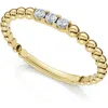 Bliss Diamond Beaded Diamond Stackable Accent Anniversary Ring 14k Gold Or Platinum Lab Grown