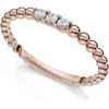 Bliss Diamond Beaded Diamond Stackable Accent Anniversary Ring 14k Gold Or Platinum Lab Grown