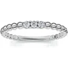Bliss Diamond Beaded Diamond Stackable Accent Anniversary Ring 14k Gold Or Platinum Lab Grown