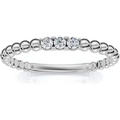 Bliss Diamond Beaded Diamond Stackable Accent Anniversary Ring 14k Gold Or Platinum Lab Grown