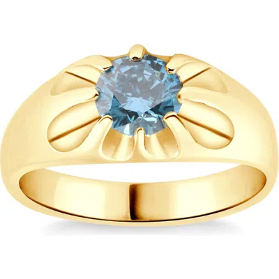 Bliss Diamond Belcher Solitaire Ring Gold High Polished Lab Grown