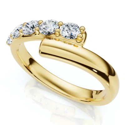 Bliss Diamond Bypass 3/8ct Diamond Fashion Anniversary Ring 14k Gold Lab Grown
