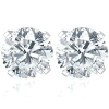 Bliss Diamond Certified 1 1/2ct Round Cut Diamond Studs In Silver