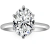 Bliss Diamond Certified 1-5ct Oval Diamond Solitaire Engagement Ring Gold / Platinum Lab Grown In Platinum - 2ct