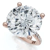 Bliss Diamond Certified 10 1/3ct Round Diamond Engagement Ring With Accents 14k Gold Lab Grown In 14k Rose Gold