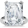 Bliss Diamond Certified 10ct Emerald Cut Diamond Solitaire Engagement Ring 14k Gold Lab Grown In 14k White Gold