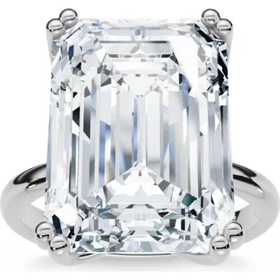 Bliss Diamond Certified 10ct Emerald Cut Diamond Solitaire Engagement Ring 14k Gold Lab Grown In 14k White Gold