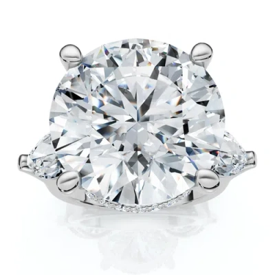 Bliss Diamond Certified 11.75ct Diamond Round & Marquise Accent Ring 14k Gold Lab Grown