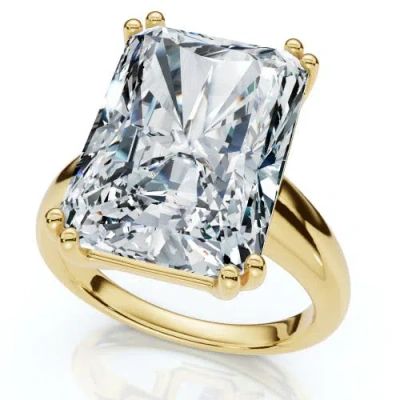Bliss Diamond Certified 11ct Radiant Cut Diamond Engagement Ring 14k Gold Lab Grown In 14k Yellow Gold