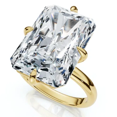 Bliss Diamond Certified 11ct Radiant Diamond Solitaire Engagement Ring 14k Gold/pt Lab Grown