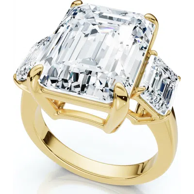 Bliss Diamond Certified 12ct Emerald Cut Diamond Engagement Ring 14k Gold/platinum Lab Grown