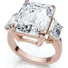 Bliss Diamond Certified 12ct Emerald Cut Diamond Engagement Ring 14k Gold/platinum Lab Grown