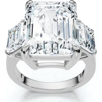 Bliss Diamond Certified 12ct Emerald Cut Diamond Engagement Ring 14k Gold/platinum Lab Grown