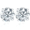 Bliss Diamond Certified 1ct Tw Round Diamond Studs 14k Gold Lab Grown In Silver