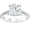 Bliss Diamond Certified 2 1/2ct Diamond Cathedral Engagement Ring 14k Gold Lab Grown In 14k White Gold