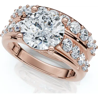 Bliss Diamond Certified 2 1/2ct Diamond Engagement Wedding Ring Set 14k Gold Lab Grown In 14k Rose Gold