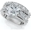 Bliss Diamond Certified 2 1/2ct Diamond Engagement Wedding Ring Set 14k Gold Lab Grown In 14k White Gold