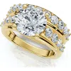 Bliss Diamond Certified 2 1/2ct Diamond Engagement Wedding Ring Set 14k Gold Lab Grown In 14k Yellow Gold