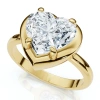 Bliss Diamond Certified 2 1/2ct Heart Diamond Button Engagement Ring 14k Gold Or Pt Lab Grown