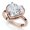 Bliss Diamond Certified 2 1/2ct Heart Diamond Button Engagement Ring 14k Gold Or Pt Lab Grown In Gold
