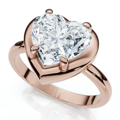 Bliss Diamond Certified 2 1/2ct Heart Diamond Button Engagement Ring 14k Gold Or Pt Lab Grown