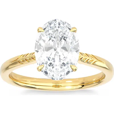 Bliss Diamond Certified 2 1/2ct Oval Solitaire Diamond Engagement Ring In 14k White Gold