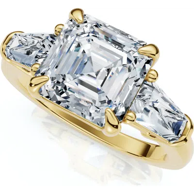 Bliss Diamond Certified 2 1/2ct Paulina Asscher Dut Diamond Engagement Ring 14k Gold Lab Grown