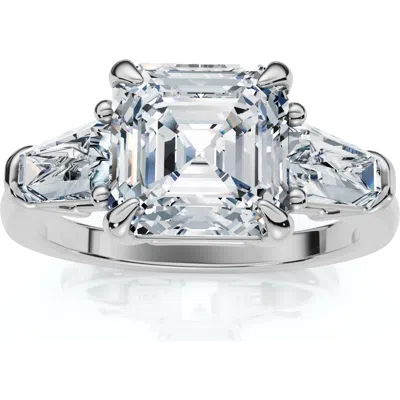 Bliss Diamond Certified 2 1/2ct Paulina Asscher Dut Diamond Engagement Ring 14k Gold Lab Grown In Metallic