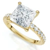 Bliss Diamond Certified 2 1/3ct Princess Cut Diamond Engagement Ring 14k Gold Or Pt Lab Grown